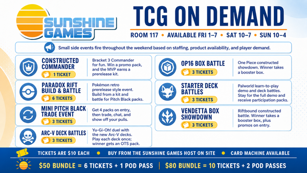 TBCC 2026: Sunshine Games TCG VIP Pack!